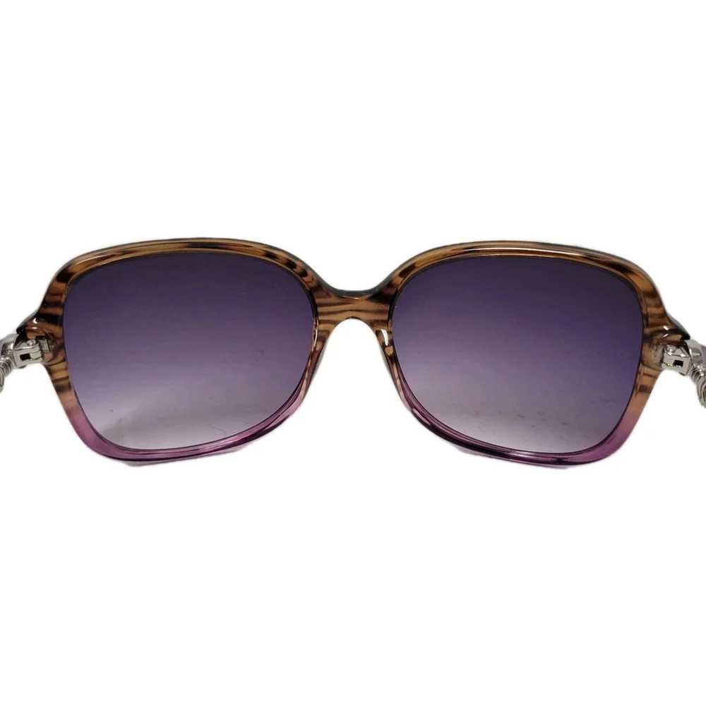 VERSACE Rhinestone Adult Unisex Sunglasses Eyewear Pink Brown Frame